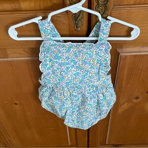 SOLD!!! NWT Angel Dear Cotton Muslin Ditsy Floral Ruffle Bubble One Piece 6-12M
